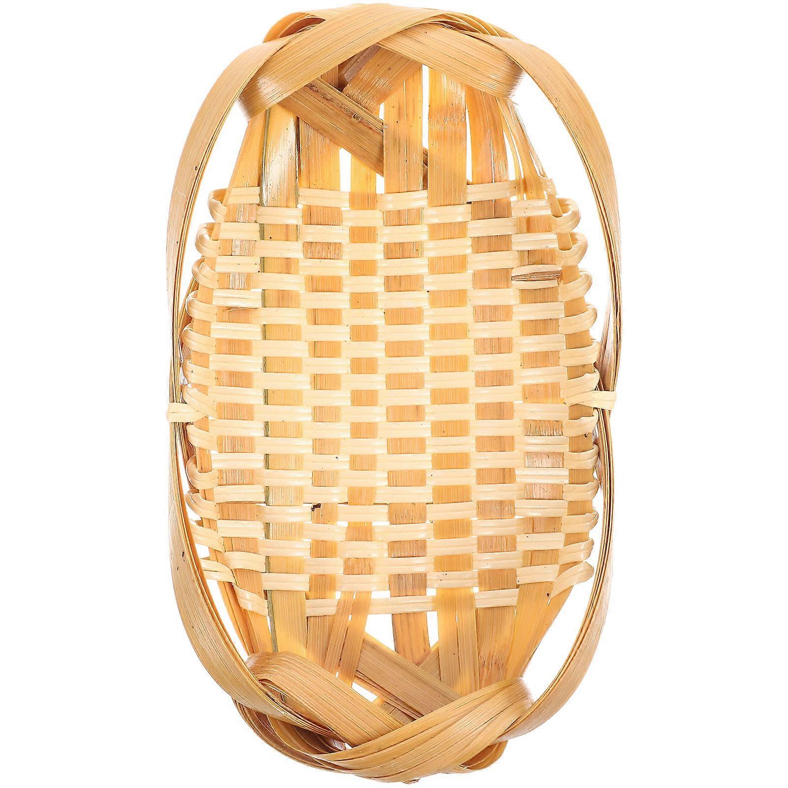 Bamboo Woven Storage Basket for Packing Use Multipurpose Fruit and Bread Basket