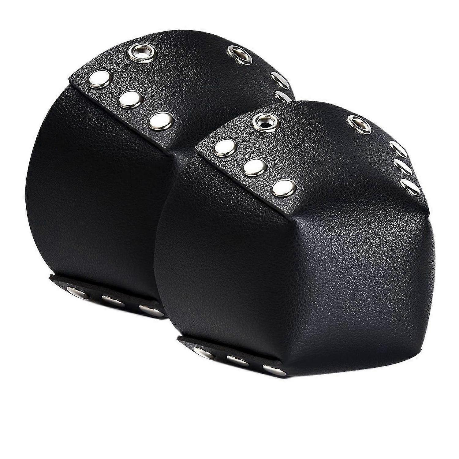 1 Pair Roller Skate Toe Caps PU Leather Skate Toe Guards Black