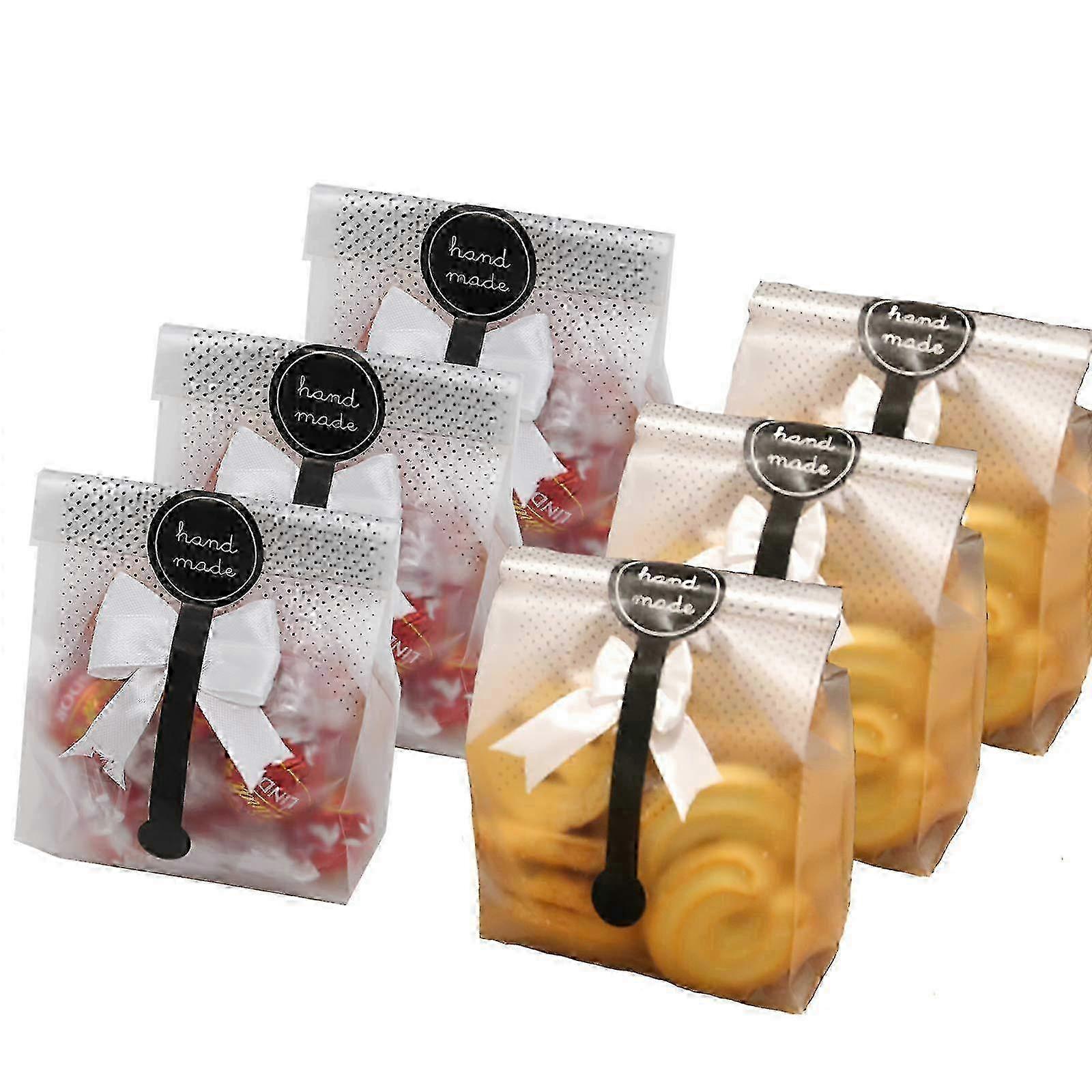 Translucent Plastic Bags for Bakery Snacks Storage 100 Pcs