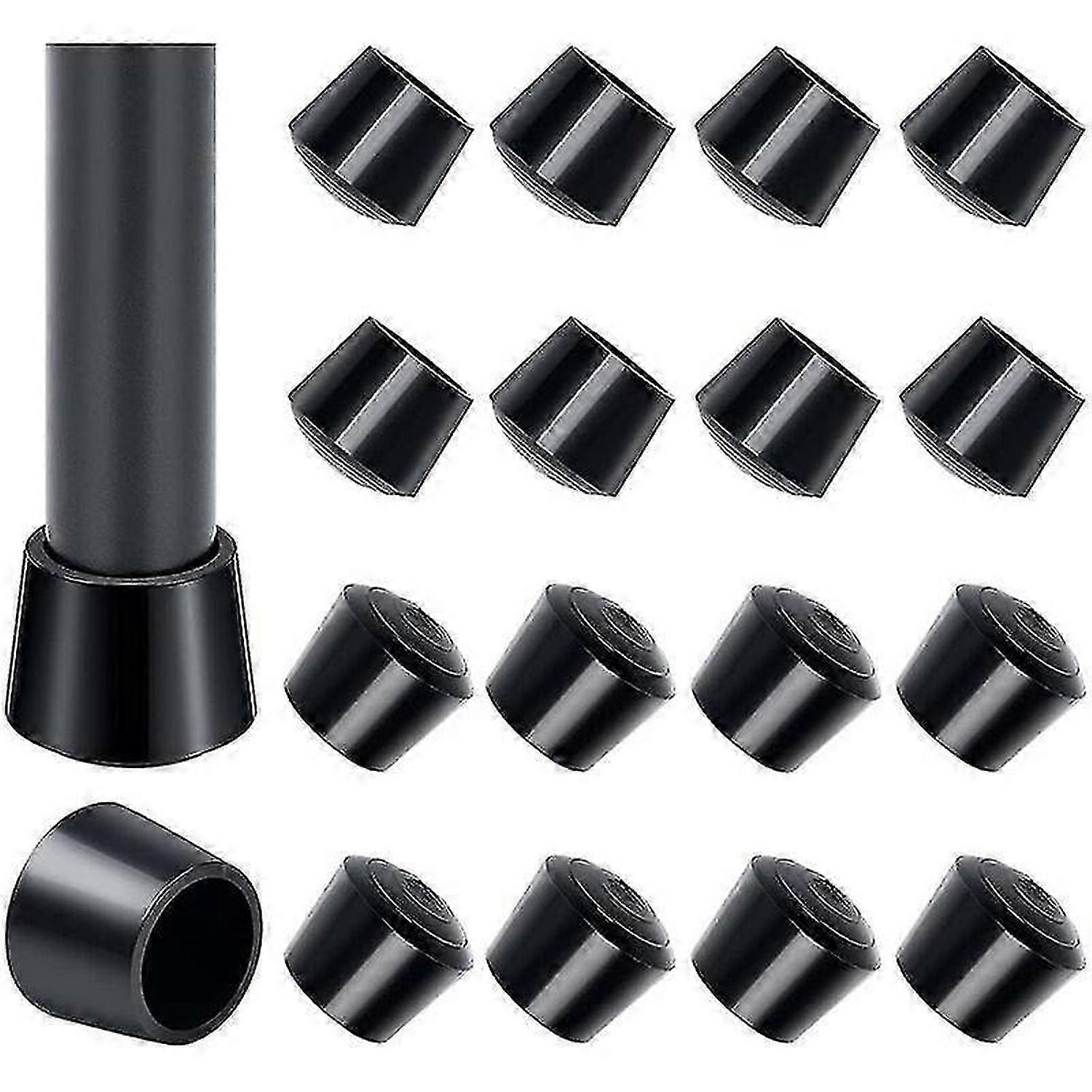 KINZON 20x Embout de Chaise Diamtre Intrieur 25mm en Caoutchouc Protection Pied de Chaise Noir Tampon Chaise