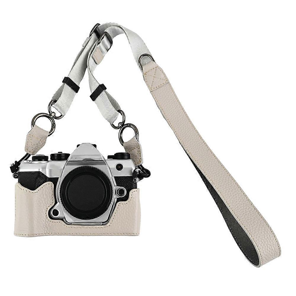 Compatible pour l’Olympus OM-5 Mark II Étui pour appareil photo Housse de protection en cuir de vach