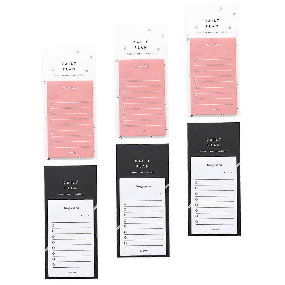 Portable Note Pads for Time Planning 6Pcs Mini Notepads for Daily Use