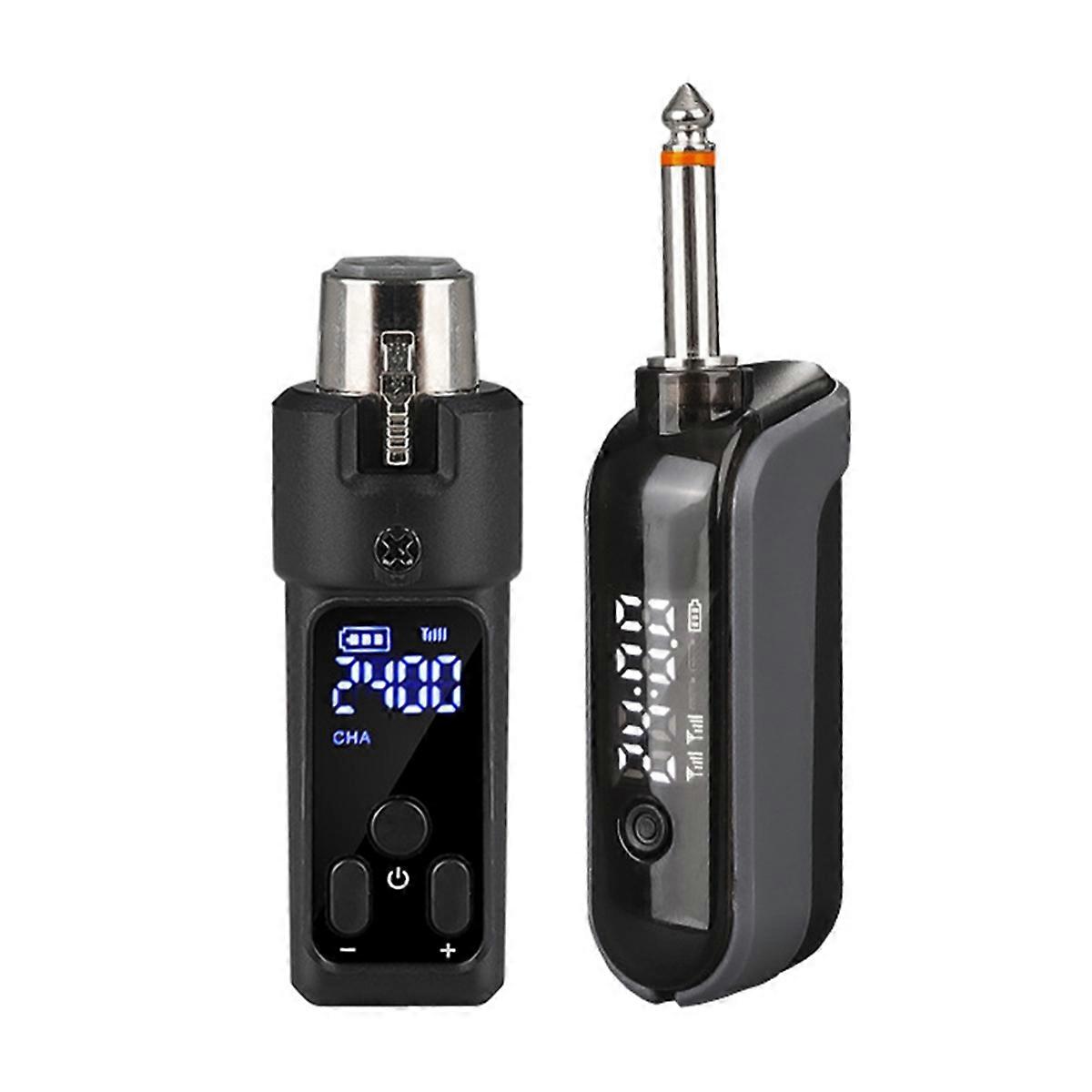 Microphone Wired to Wireless Converter Transmitter Receiver System for Dynamic Microphone Guitar Au