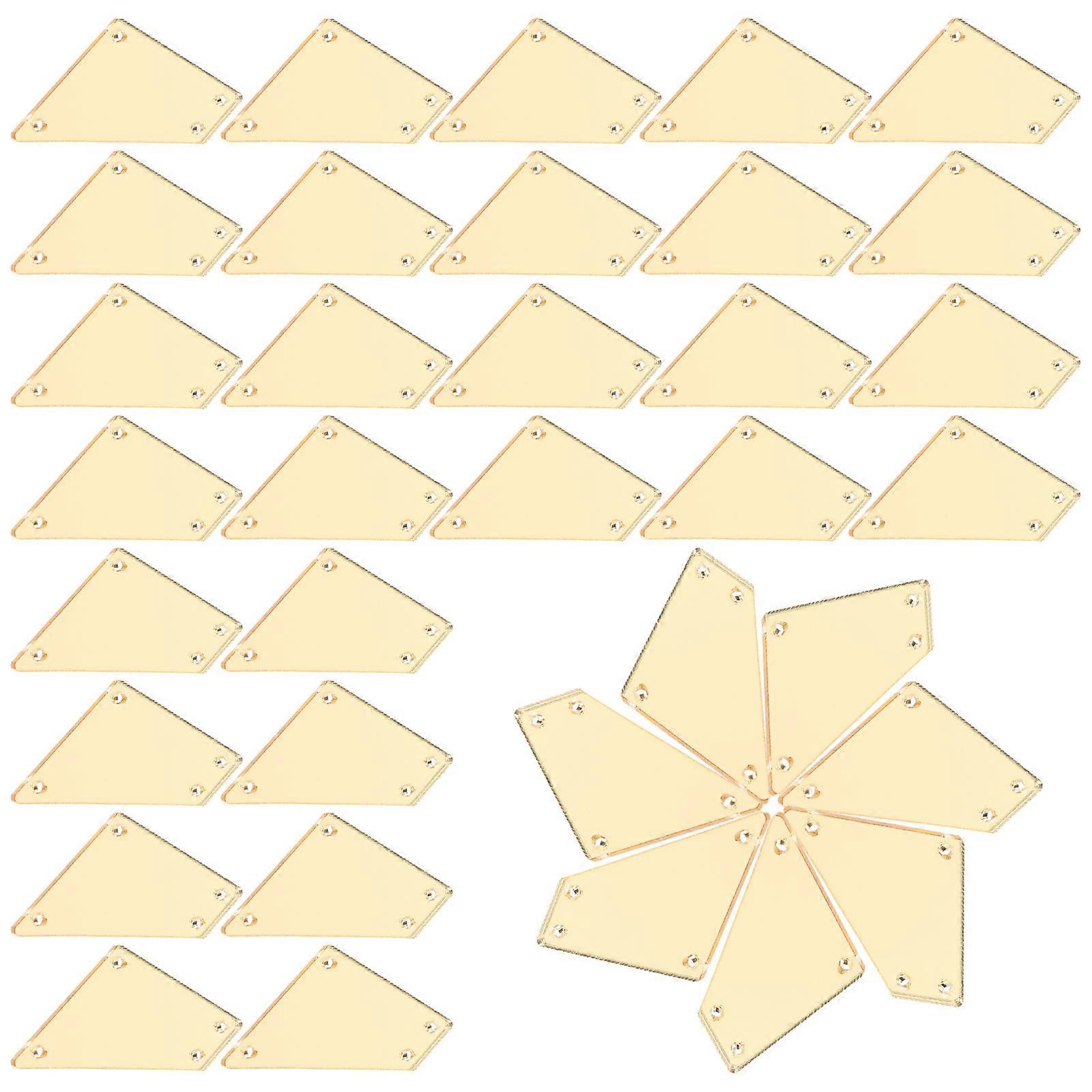 Sew on Mirror Pieces Acrylic for Crafts DIY Project 100Pcs Assorted Color