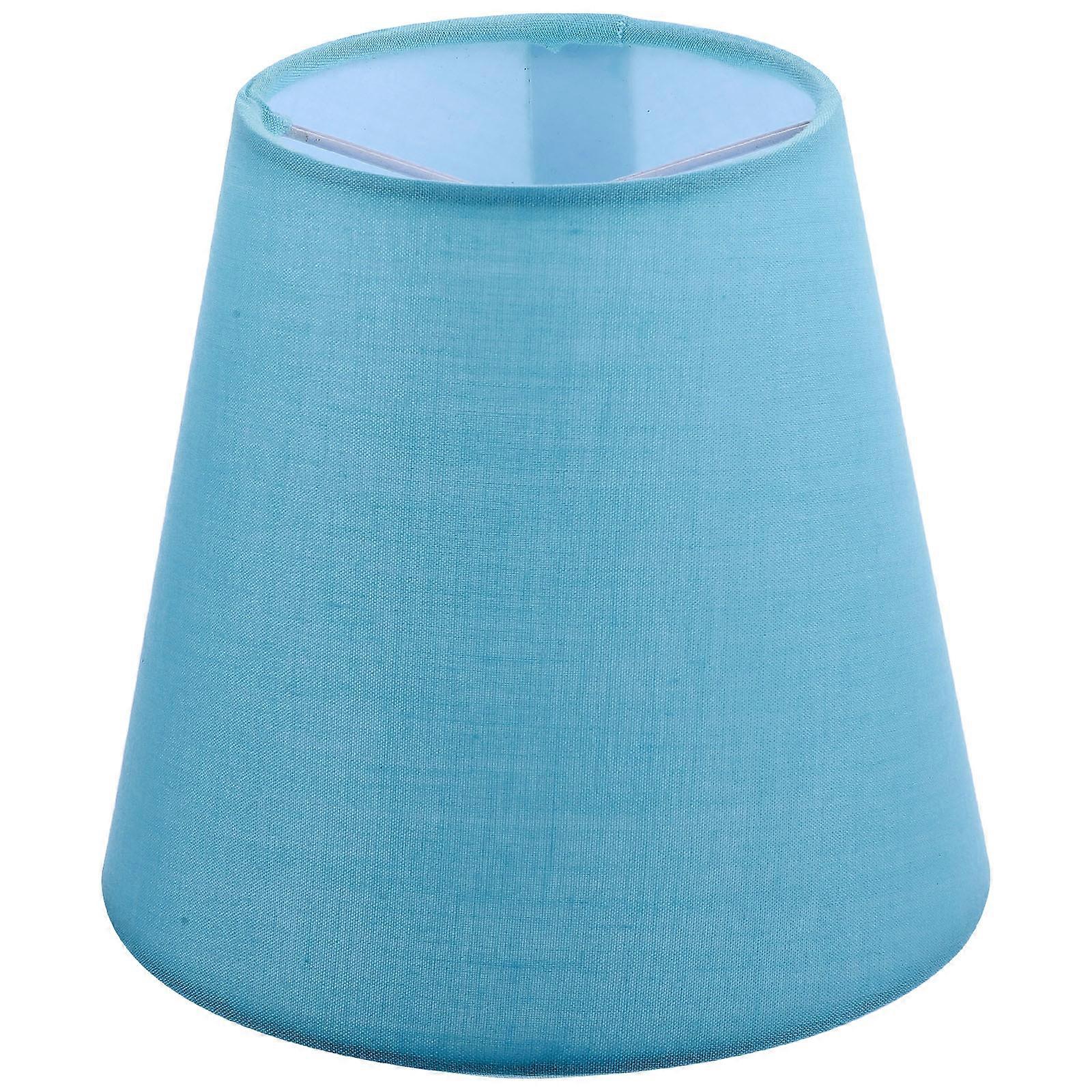 Blue Lamp Shade Fabric Replacement Clip on Type 4Pcs Set