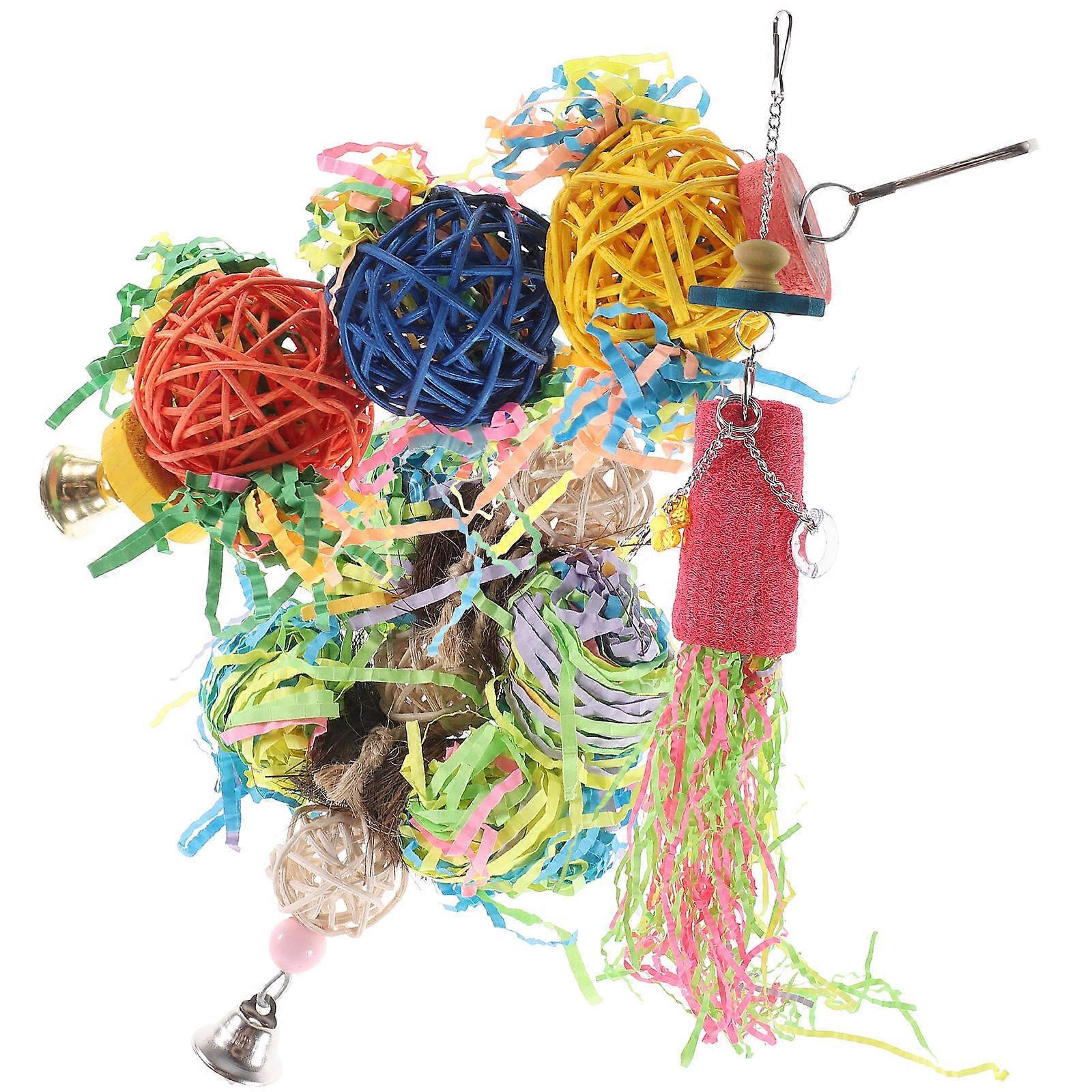 Bird Cage Accessory Parrot Shredding Toy for Chewing 15 Pieces