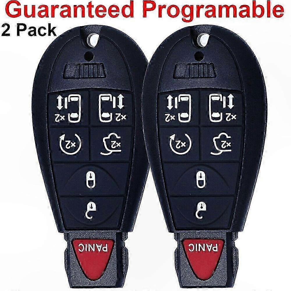 2pc Key Fob for 08-20  Grand Caravan Chrysler Town Country Remote Control