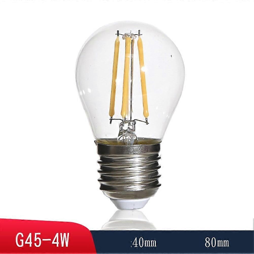 G45 E27 2700K clear light transparent led bulb warm white light retro nostalgia