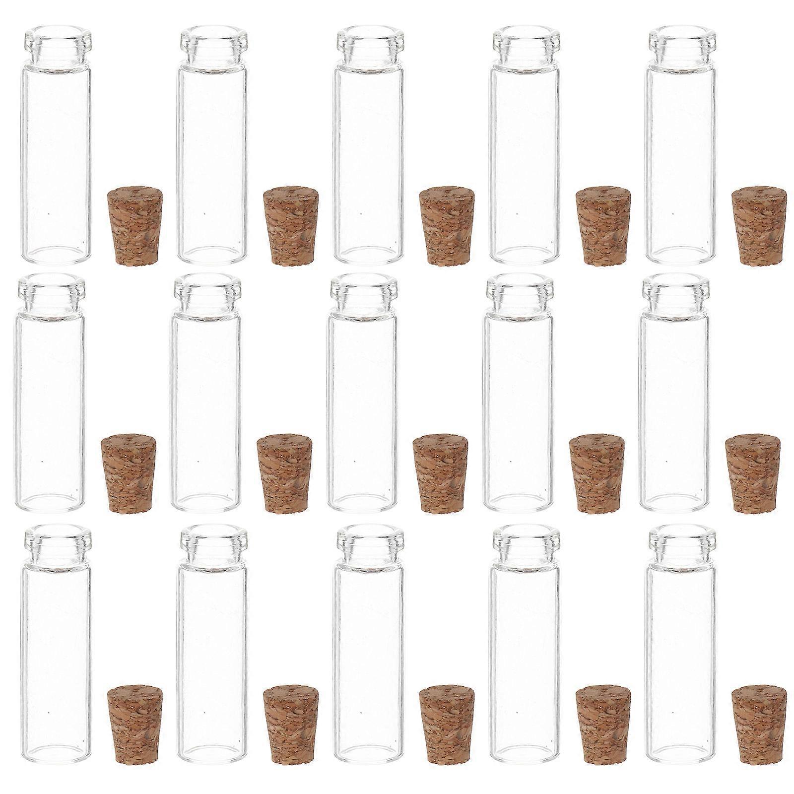 120 Pcs Transparent Mini Glass Bottles Suitable For DIY Crafts Ideal For Gift Giving And Decorative Displays With Cork Lids