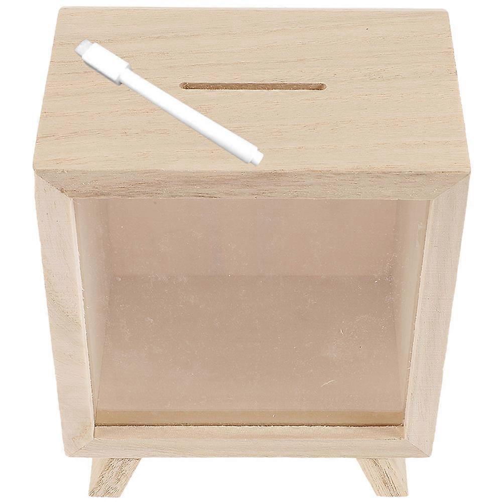 Rectangular Clear Window Piggy Bank For Friends And Family In Light Yellow Ideal For Various Festivals 2 Sets