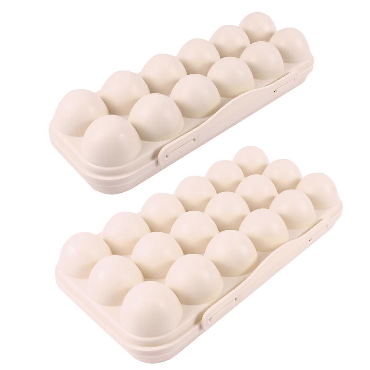 Egg Lock Container for Kitchen Egg Tray Holder 4Pcs Storage Box