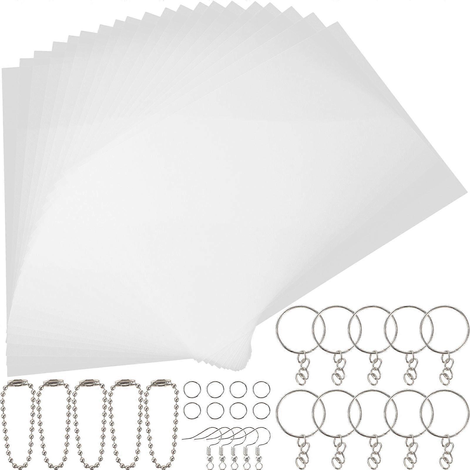 DIY Keychain Kit Heat Shrink Keychain Kit for Creative Crafts 3Sets