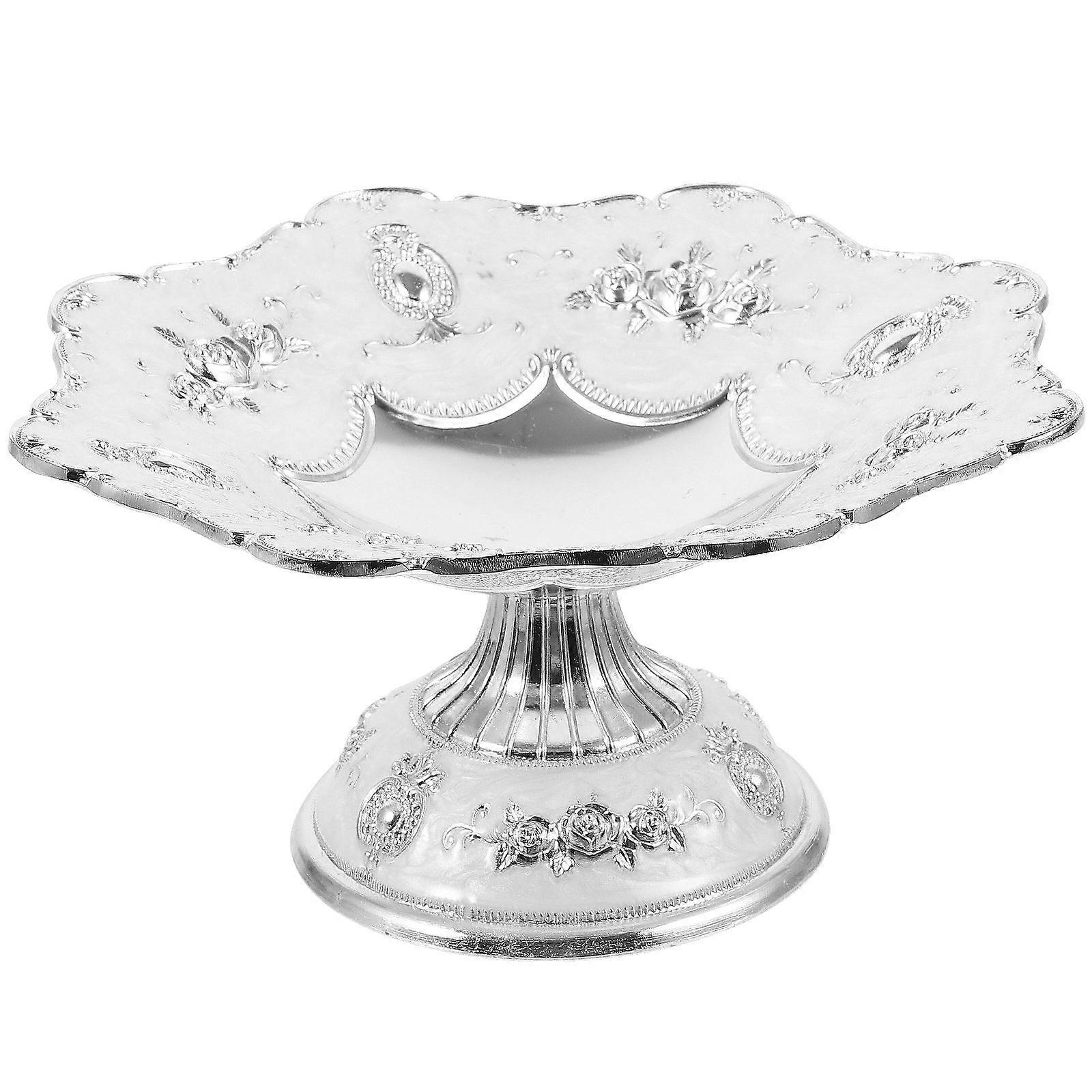 4Pcs Retro Fruit Plate Square Design Dessert Dish Ideal For Parties And Home Decor In Elegant Silver Color For Serving Food