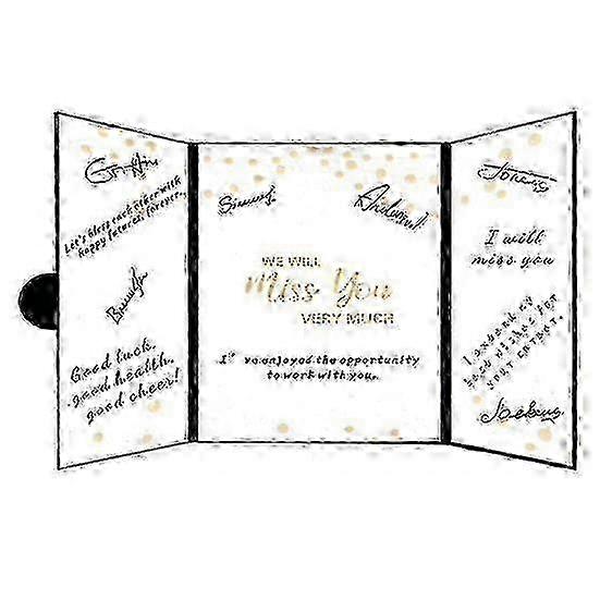 Graduation Guest Book Badge: Alternative Signature Party Certificate with Gold-Plated Congrats Greeting 2025