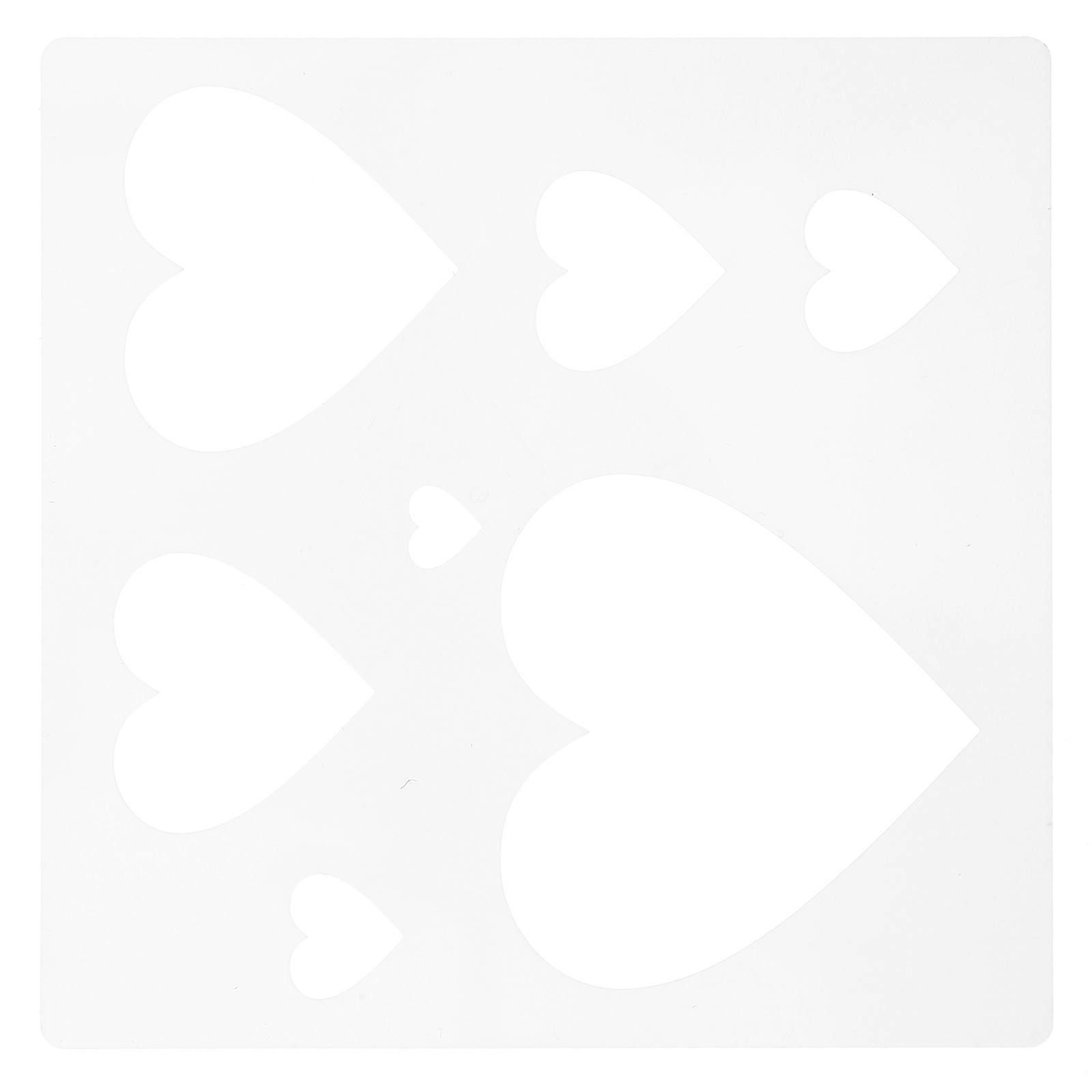 Holiday Stencils Reusable Heart Shape Stencil for Crafts 3Pcs Pack