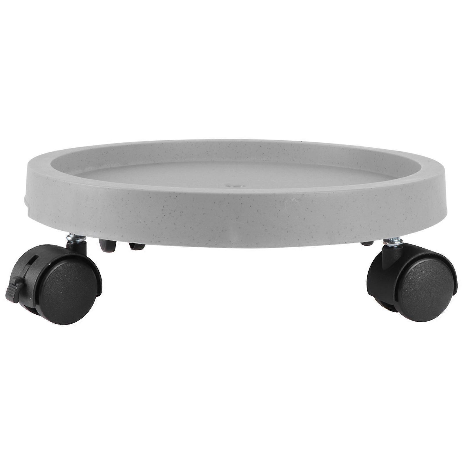 Plant Pots Storage Tray Plastic Flower Pot Base with Wheels 3Pcs