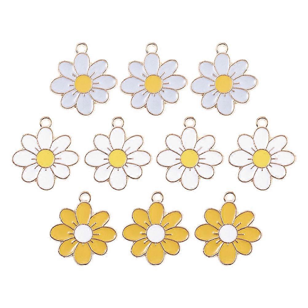 Flower Design Pendant 30Pcs Alloy Charm for Keychain Making
