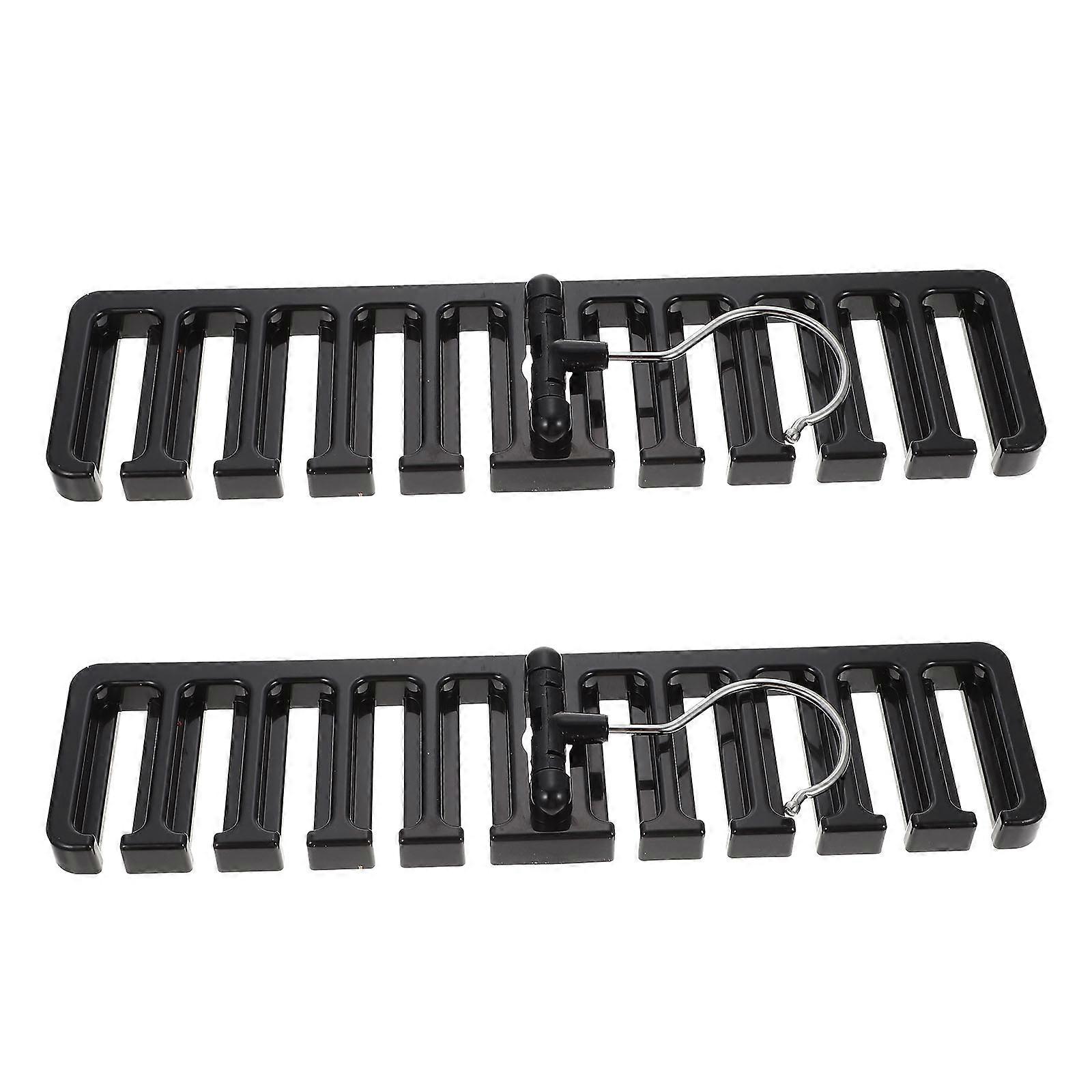 Belt Rack Hanger for Closet Storage with 6Pcs Belt Racks Black