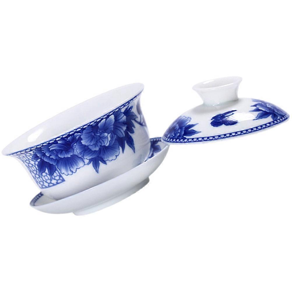 Ceramic Tureen Cup Set For Tea At Home Or Office Use 10X10Cm Vintage Style With Lid 2Sets