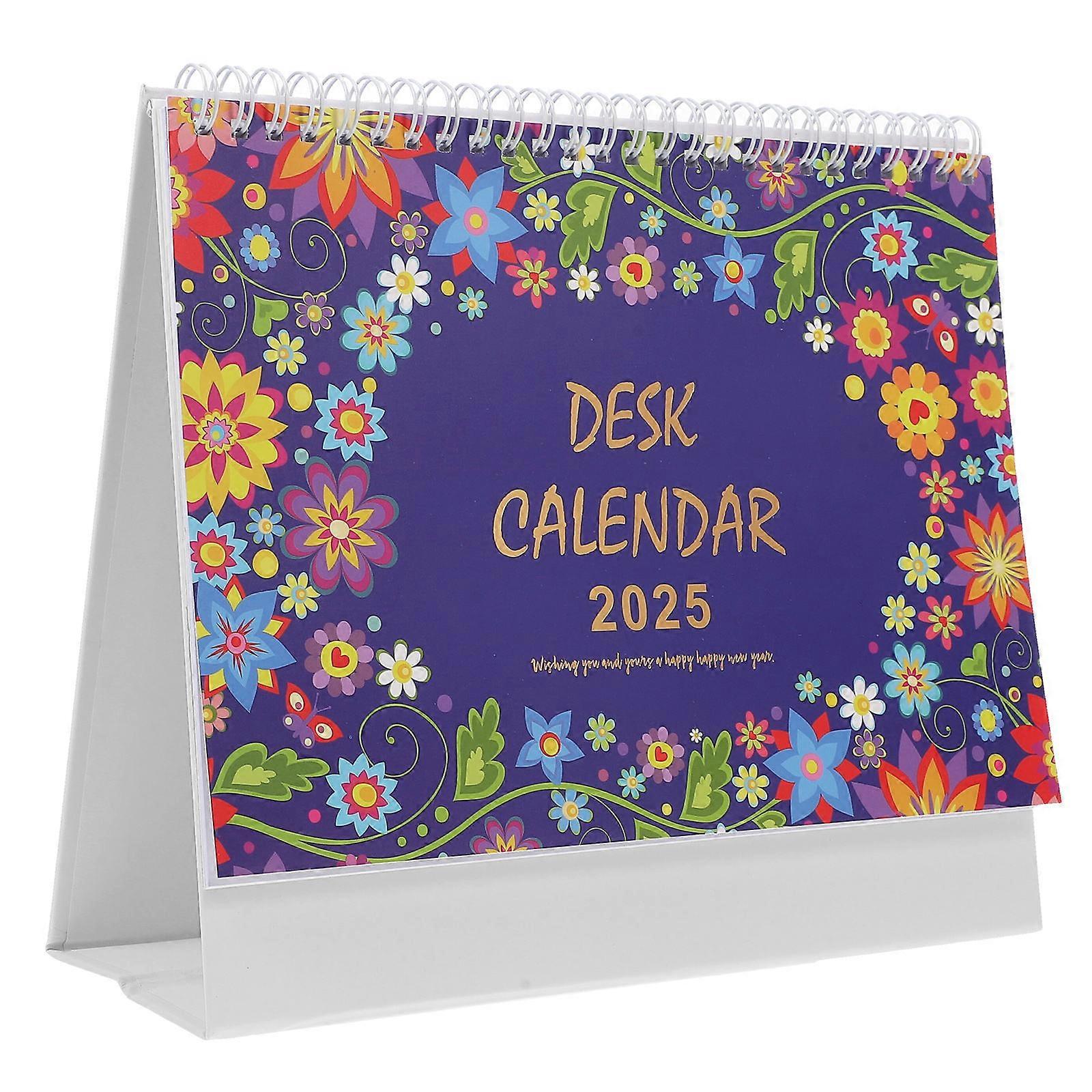 Small Desk Calendar 2Pcs for Desktop Use with Freestanding Monthly Pages