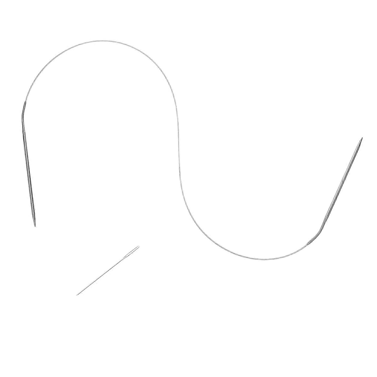 Knitting Circular Needles Stainless Steel Set for Knitting 3Sets Silver Round Needles