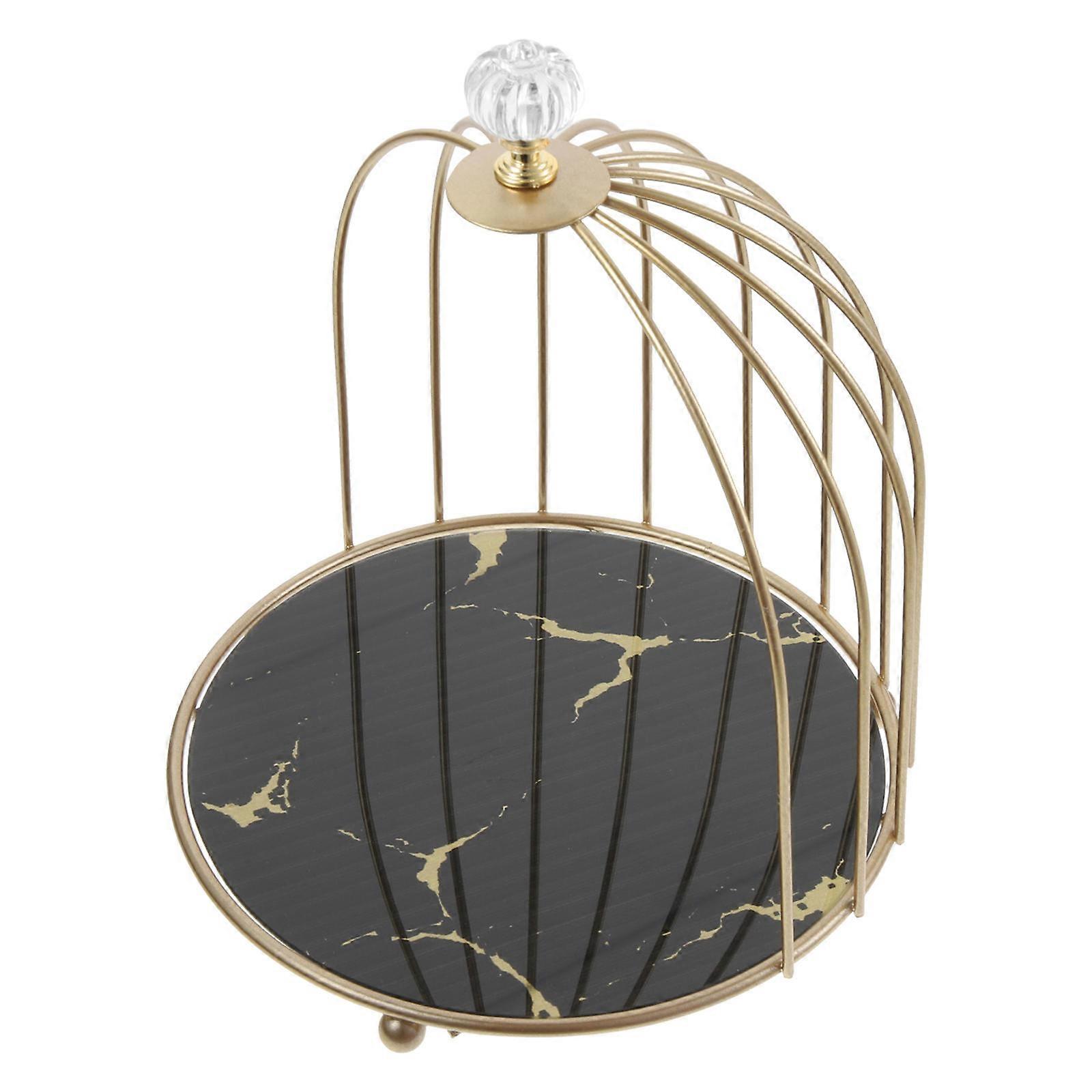 Cake Storage Rack One-Layer for Storage 2Pcs Black Display