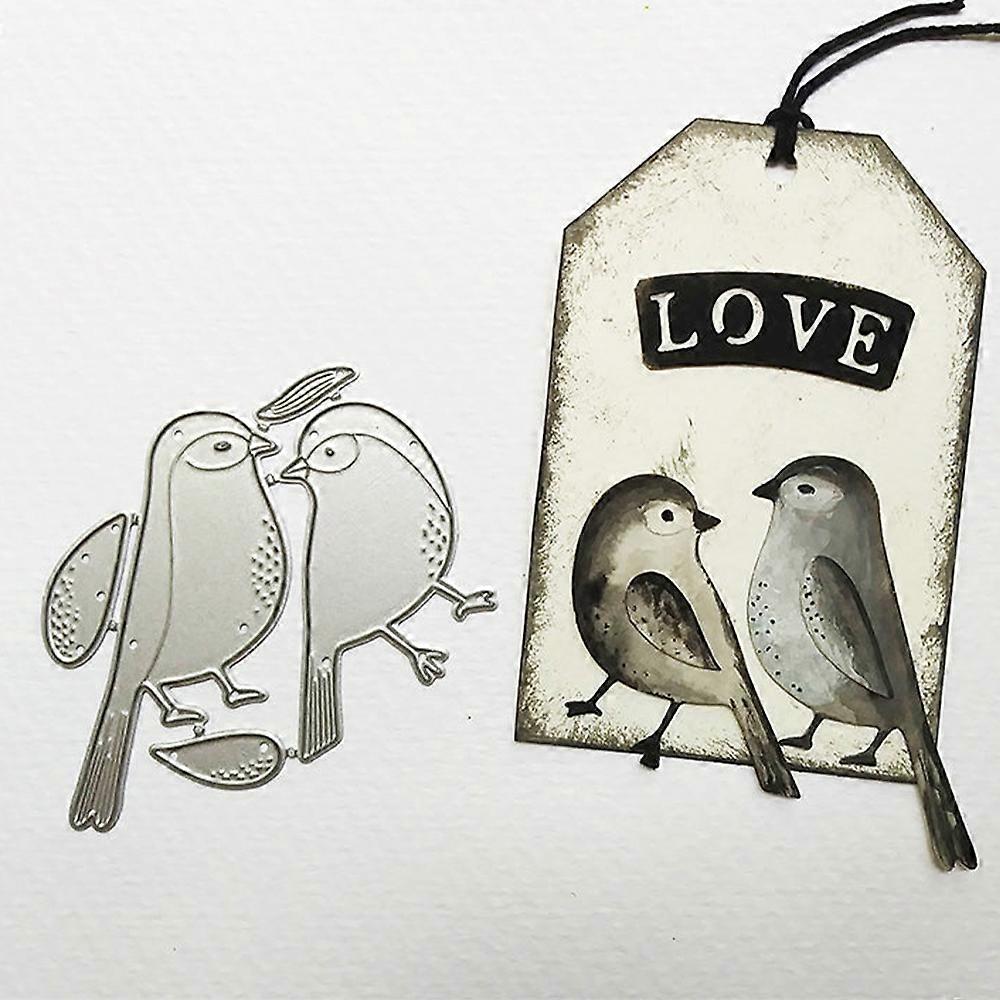 1PC Couple Birds Metal Cutting Dies Die-cut Crafts Stencil Tool for DlY Handmade Scrapbook Cards