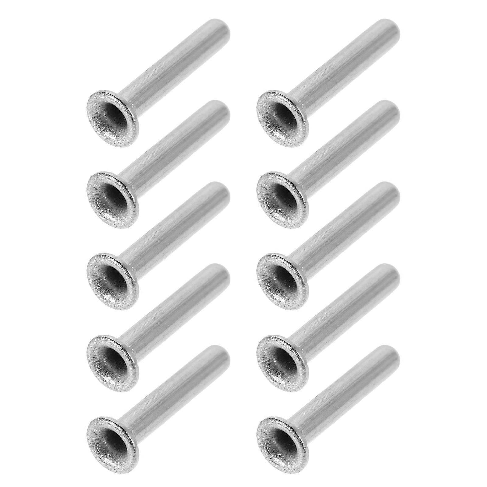 Portable Umbrella Rivet Nut Insert for Stretcher Repair 30Pcs Silver