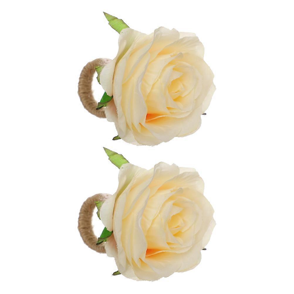 Decorative Napkin Ring Flower Shaped for Decor 4Pcs Tableware Accessories