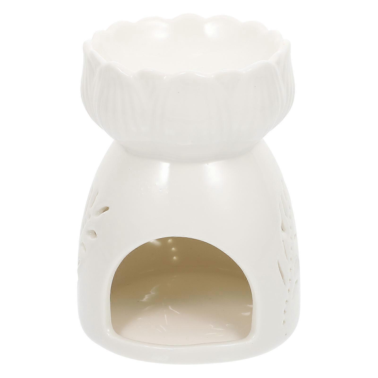 White Ceramic Aroma Burner for Aromatherapy Diffuser 2Pcs Set