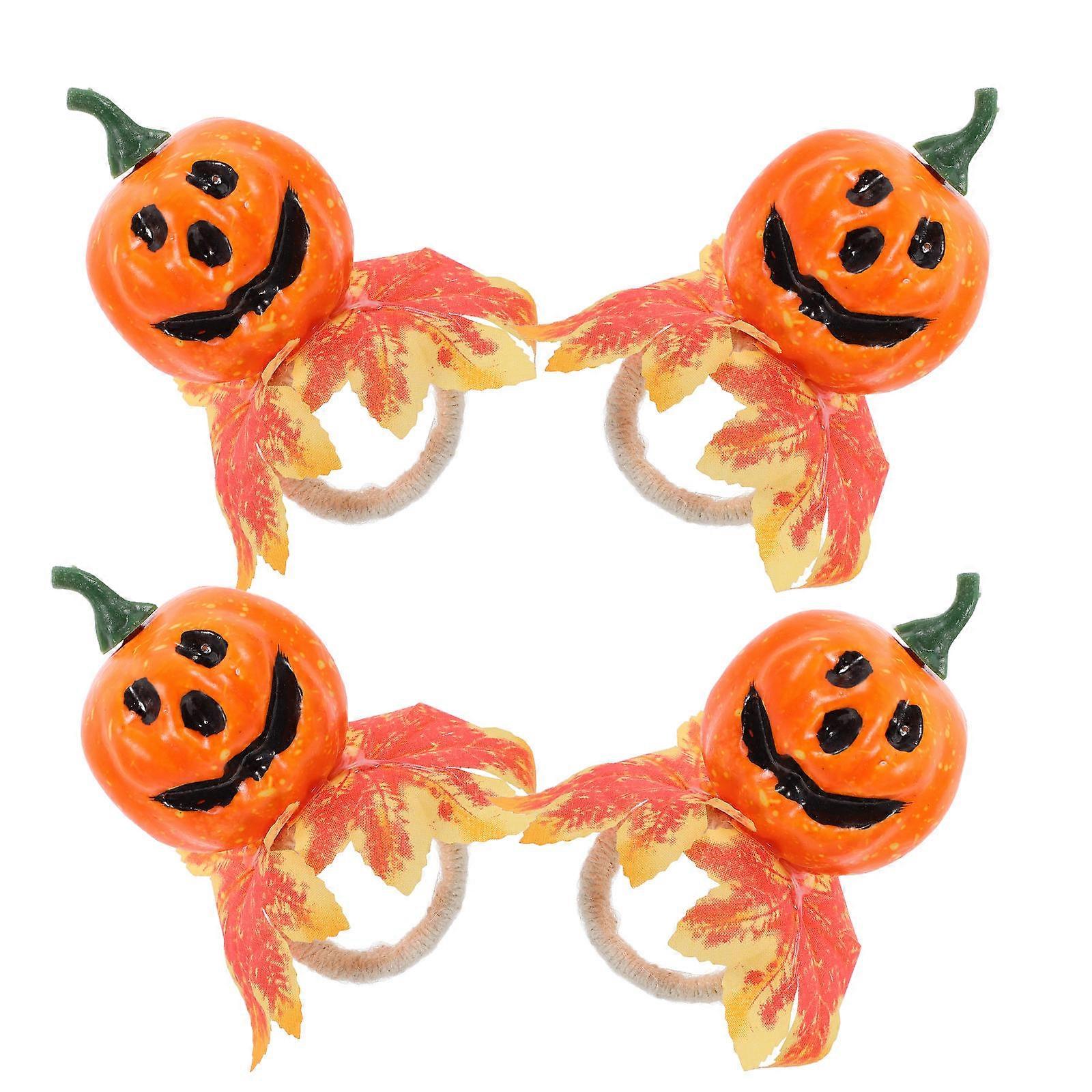 Fall Napkin Rings Pumpkin Napkin Ring Holders for 12Pcs Rustic Dining Table