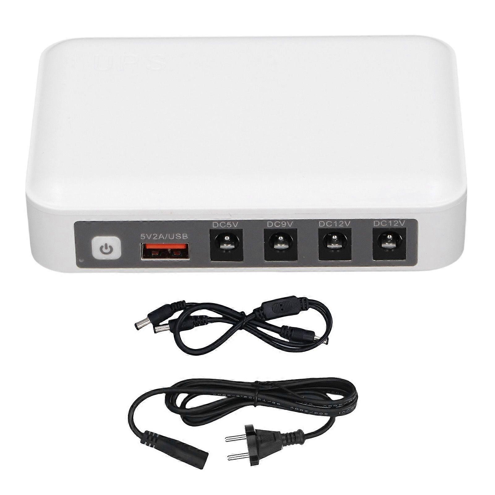 Mini UPS 6000mAh Large Capacity 5V 9V 12V Output Multiple Guards Router Uninterruptible Power Supply EU Plug