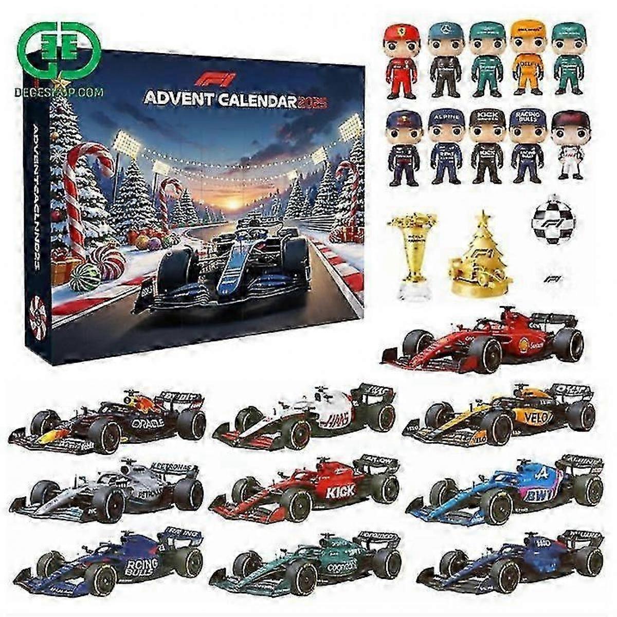 2025 Νέο F1 Advent Countdown Festival Calendar Blind Box Διακόσμηση Χριστουγεννιάτικου Δέντρου Ακρυλικό Μενταγιόν Ανεξάρτητος Σταθμός