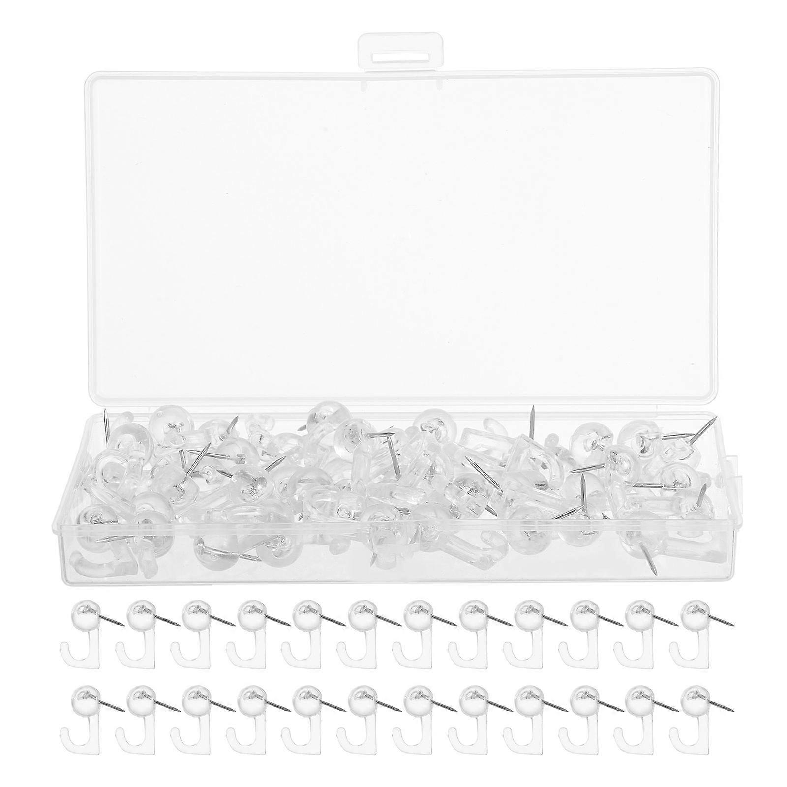 Transparent Pushpin Hooks for Hanging 400Pcs Clear Thumb Tacks for Wall