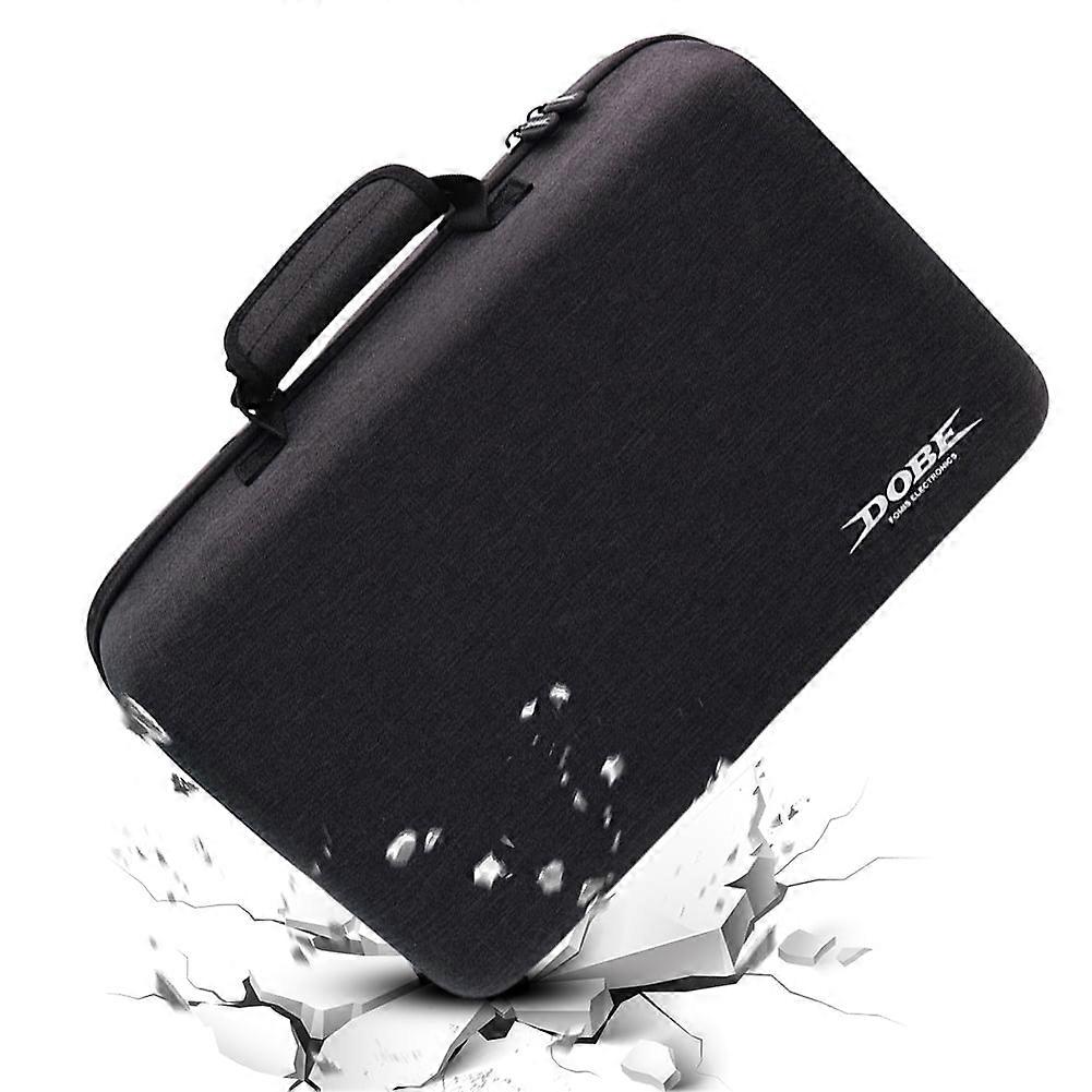 husxh Hard Carrying Case for PS5 Slim - Portable Shockproof Shell Bag with Shoulder Strap, Large Capacity Storage, Anti-Drop Travel Case Compatible