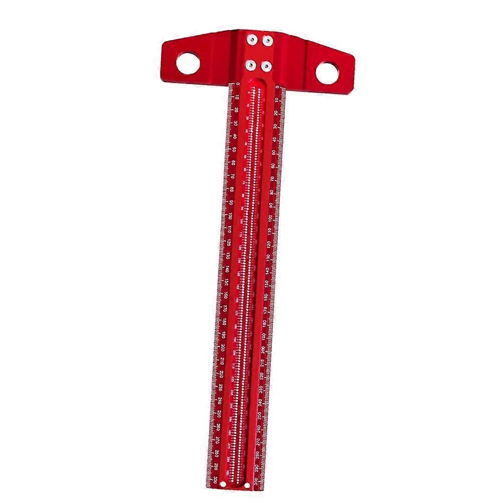 Precision Marking T-Ruler Aluminum Alloy Woodworking Scribe Marking Ruler Deluxe Crossed-Out Scribing Measuring Tools