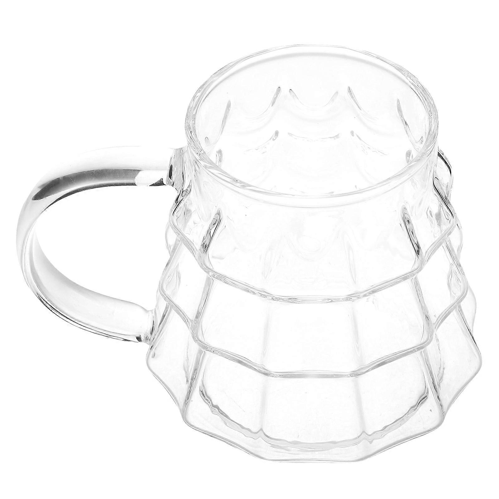 Glass Christmas Milk Mug Transparent Design Suitable For Serving Beverages During Festive Occasions And Home Use 1Pcs