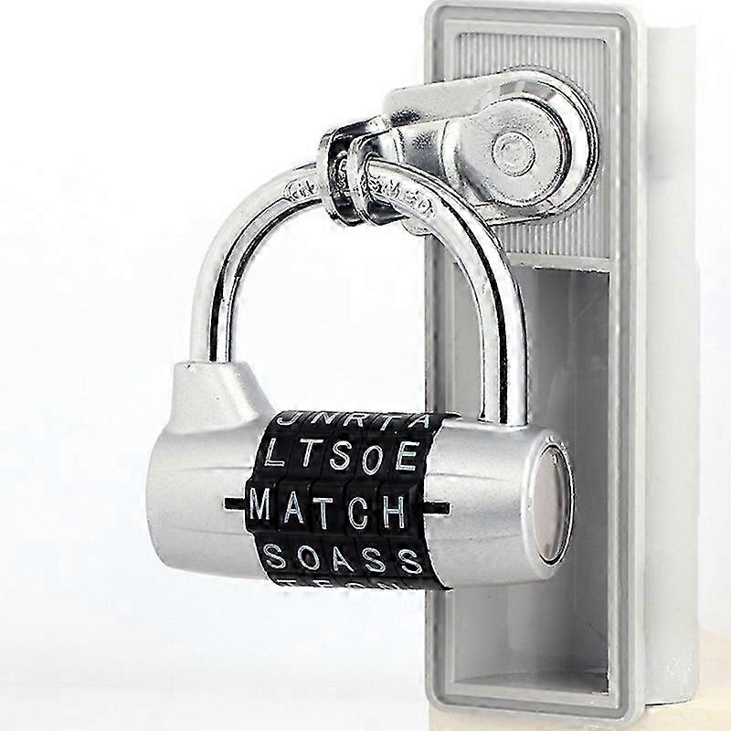 5 Letter Combination Password Lock Door Cabinet Bicycle Lock Silver