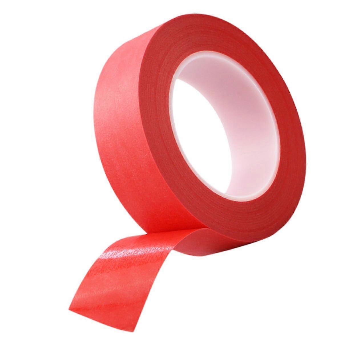Red  Temperature Resistant Masking Tape PET Composite Paper TearResistant For Painting Spraying And Floor Markings