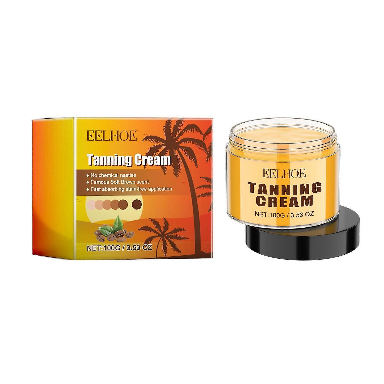 Eelhoe Tanning Beauty Cream Quickly Tan Naturally And Comfortably. It Is A Non-Greasy Moisturizing Cream With A Bronze And Brownish Color