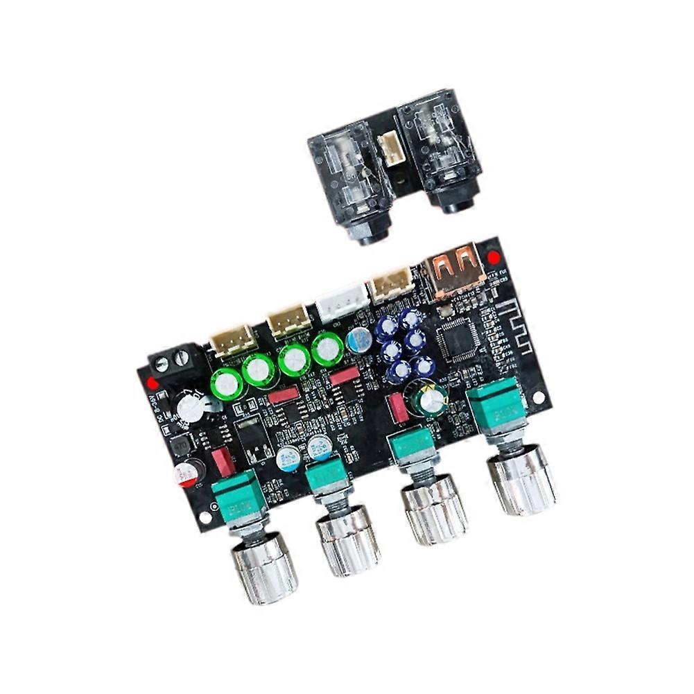 DC8-36V AMP Microphone Preamplifier Audiophile Karaoke Reverb Board Microphone Karaoke Singing DSP Mixer Anti-Howling