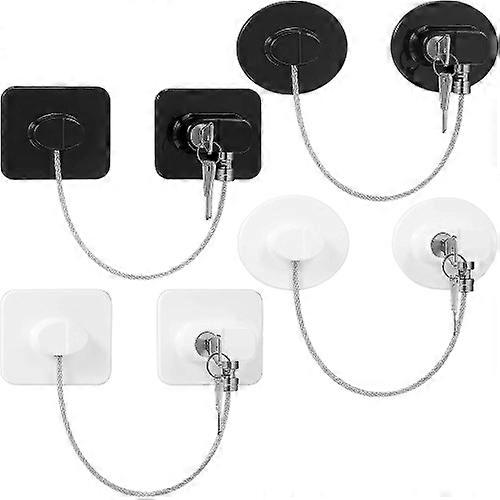 4 Pieces Fridge Lock Refrigerator Lock With 8 Key