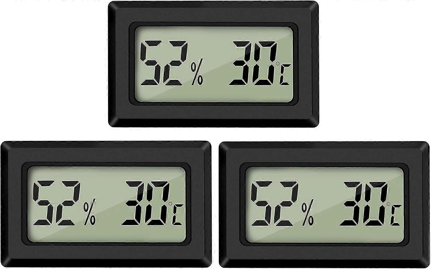 Mini digital LCD wireless thermometer and hygrometer 3 pieces