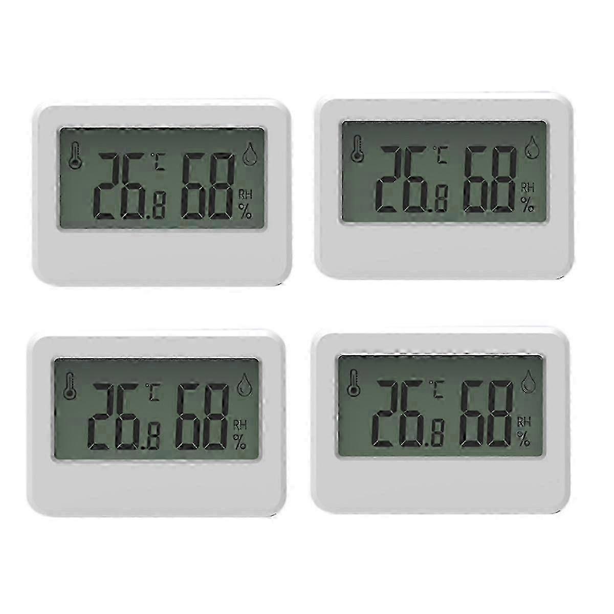 4PCS Digital Hygrometer and Thermometer, Reptile Thermometer with Magnetic & Tablestand, Temperatur Hwy