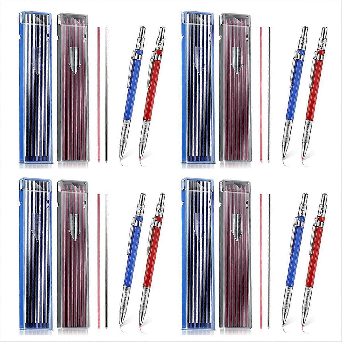 2 Pcs Welders Pencil with 24 Pcs 2mm Refills Mechanical Pencil