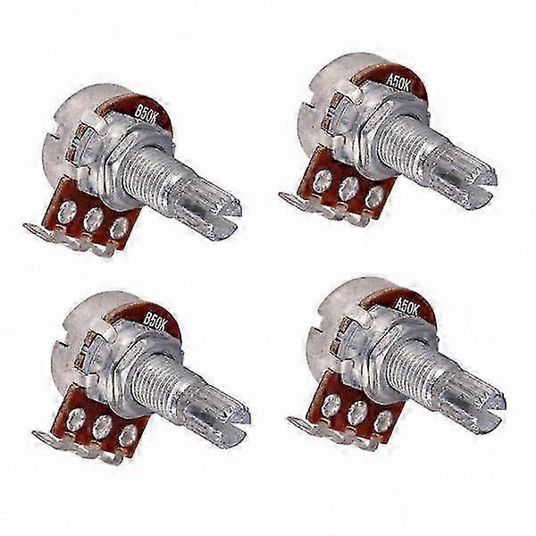 3-Pack Precision Potentiometers A50K/B50K with Long Shaft for DIY Electronics Projects