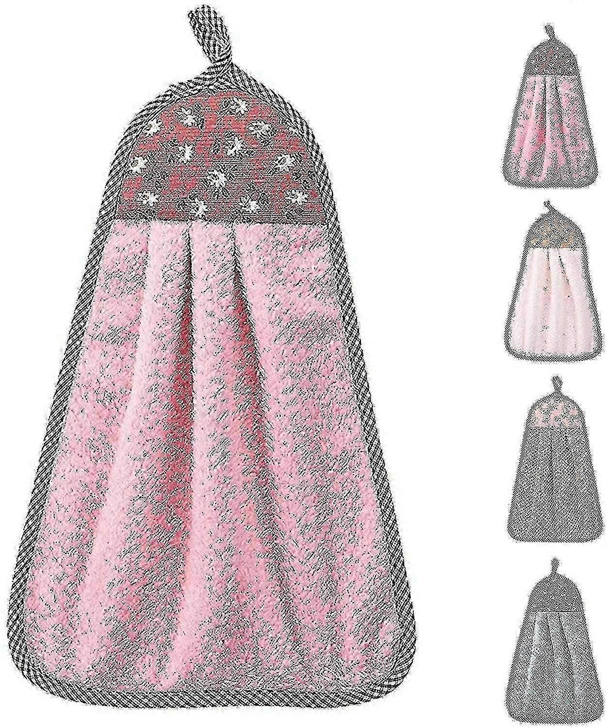 Hand Towel With Hanging Loop,cute Hand Towels With Hanging Loop, 4pcs Towel