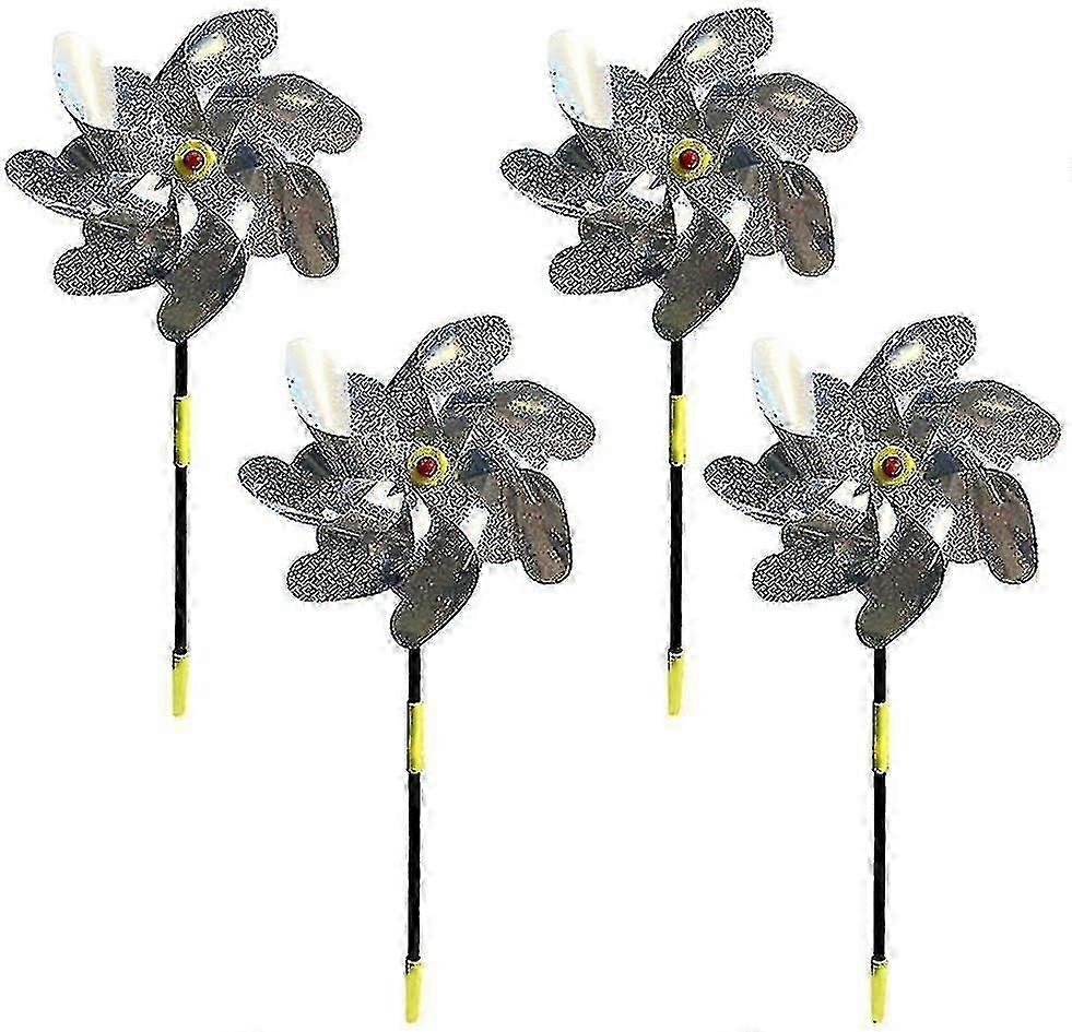 鳥のかかし装飾、4ピース反射風車、抗鳥風車、庭を保護し、飾るためのかかし風車、農場、果樹園、48