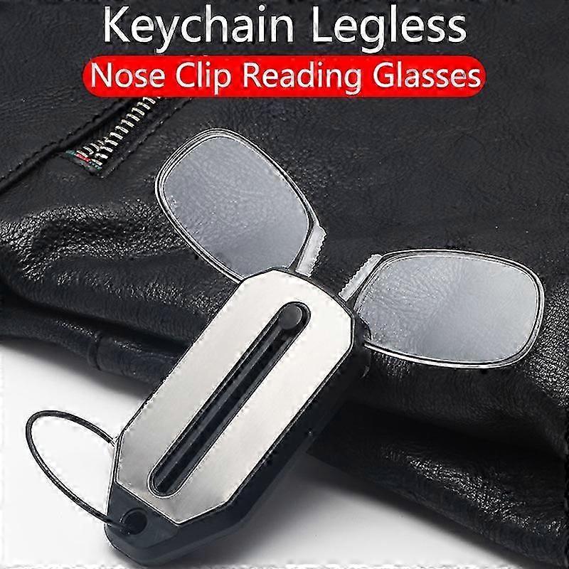 Compact Folding Reading Glasses with Nose Clip for Easy Storage and Comfortable Wear