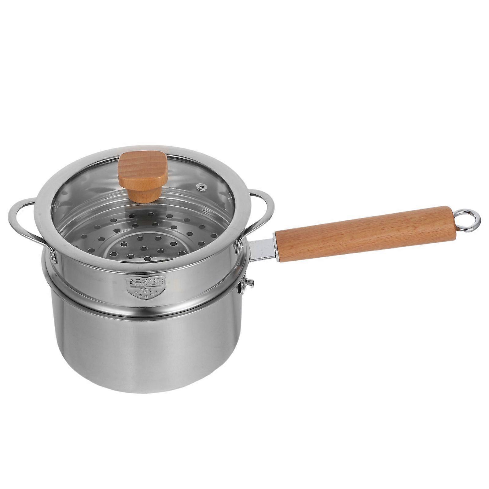 Stainless Steel Sauce Pan with Handle Induction Non-stick Saucepan Small Cooking Pot Cookware for for Kitchen Cooking Boiling